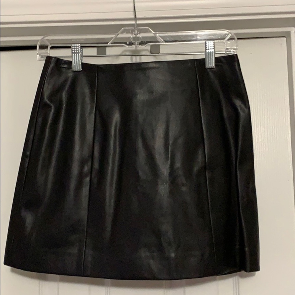Faux leather skirt